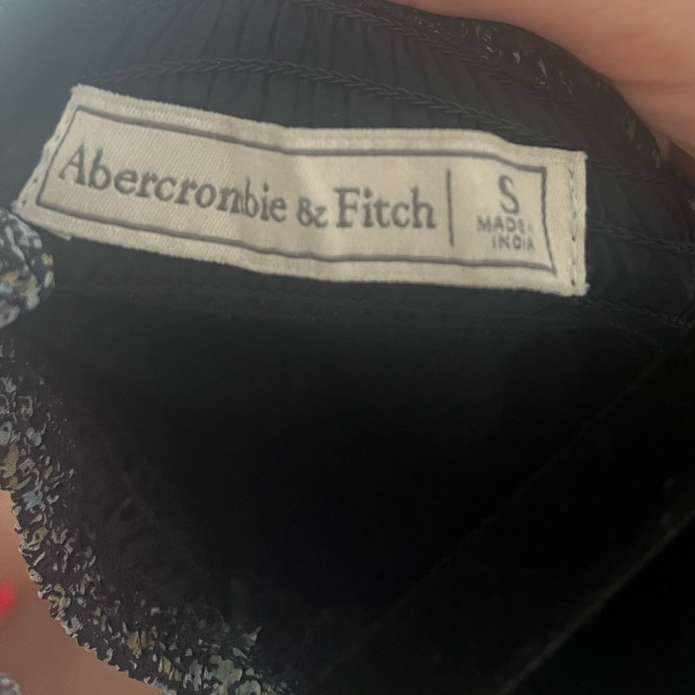 Abercrombie & Fitch Black Sleeveless Square Neck Midi Sundress - Picture 3 of 3